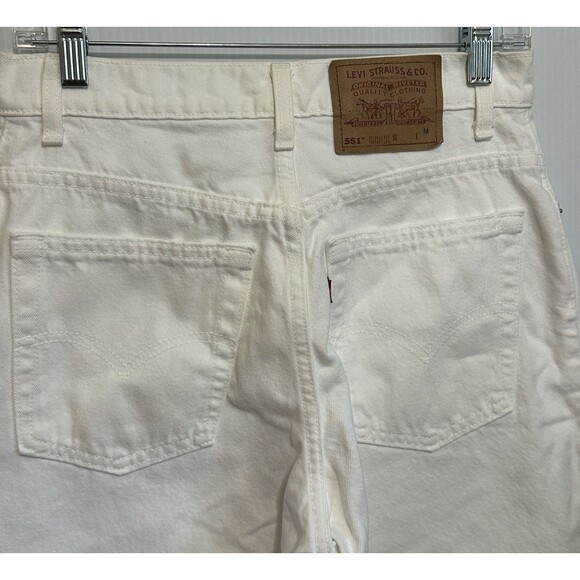 Vtg Levi’s 551 Jeans Women's sz 10 Petite White High Waist Relax Tapered leg USA - Picture 9 of 12